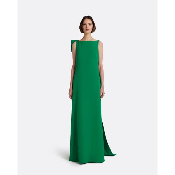 Safiyaa Mallory Long Dress in Jewel Green - Dresses - Demi-Couture Evening Wear at Luxury Shoes 