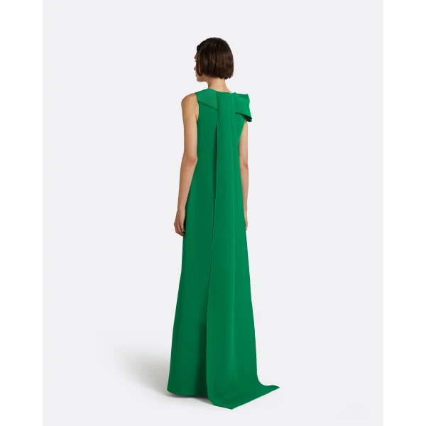 Safiyaa Mallory Long Dress in Jewel Green - Dresses - Demi-Couture Evening Wear at Luxury Shoes 