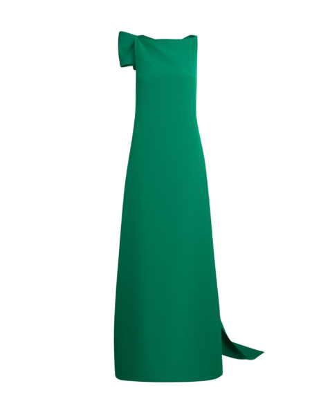 Safiyaa Mallory Long Dress in Jewel Green - Dresses - Demi-Couture Evening Wear at Luxury Shoes 