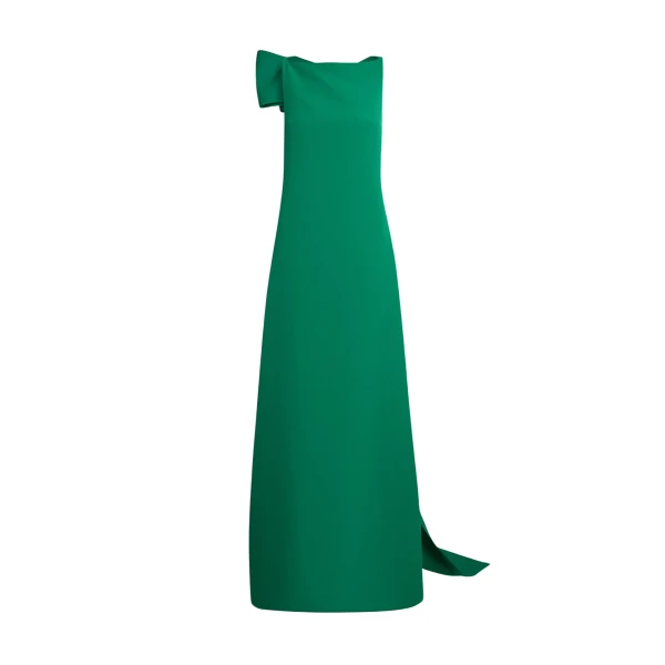 Safiyaa Mallory Long Dress in Jewel Green - Dresses - Demi-Couture Evening Wear at Luxury Shoes 