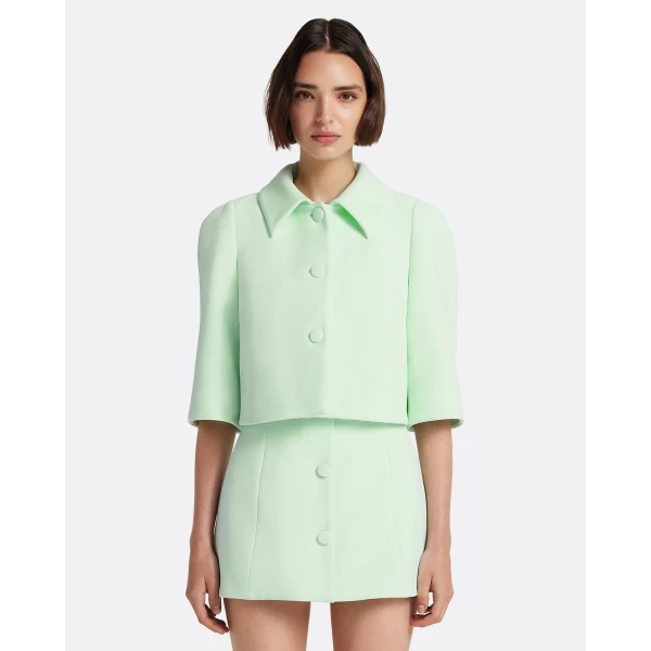 Safiyaa Marci Jacket in Sea Glass - Jackets - Demi-Couture Evening Wear at Luxury Shoes 