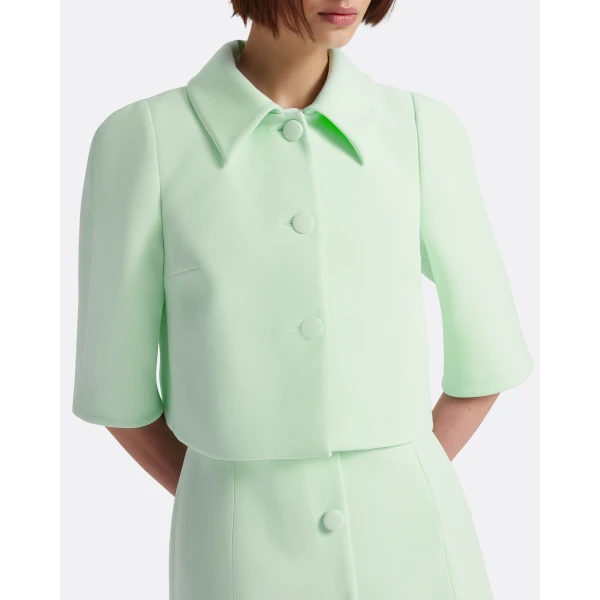 Safiyaa Marci Jacket in Sea Glass - Jackets - Demi-Couture Evening Wear at Luxury Shoes 