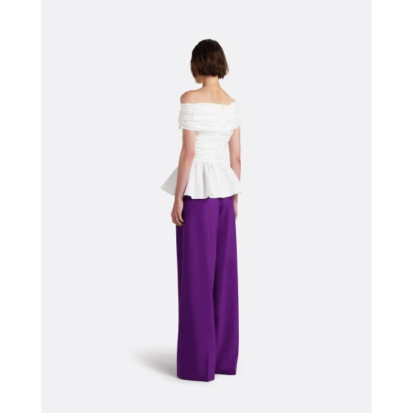 Safiyaa Melanie Top in Ivory - Tops - Demi-Couture Evening Wear at Luxury Shoes 