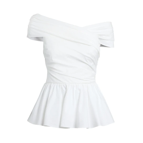 Safiyaa Melanie Top in Ivory - Tops - Demi-Couture Evening Wear at Luxury Shoes 