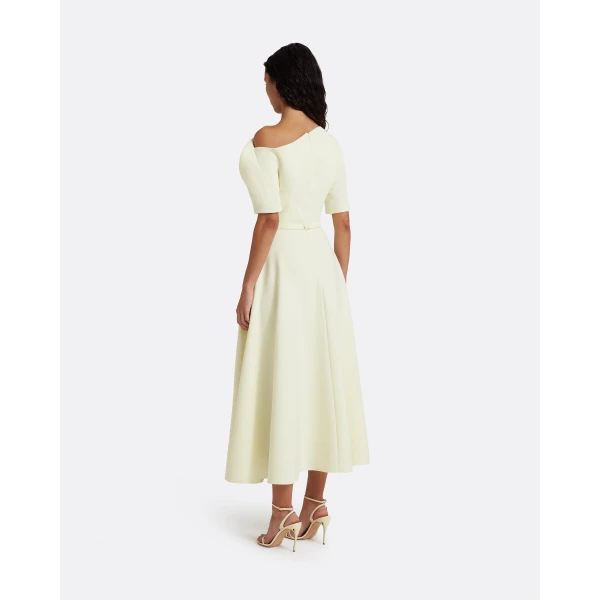 Safiyaa Melinda Midi Dress in Sorbet - Dresses - Demi-Couture Evening Wear at Luxury Shoes 