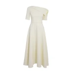 Safiyaa Melinda Midi Dress in Sorbet - Dresses - Demi-Couture Evening Wear at Luxury Shoes 