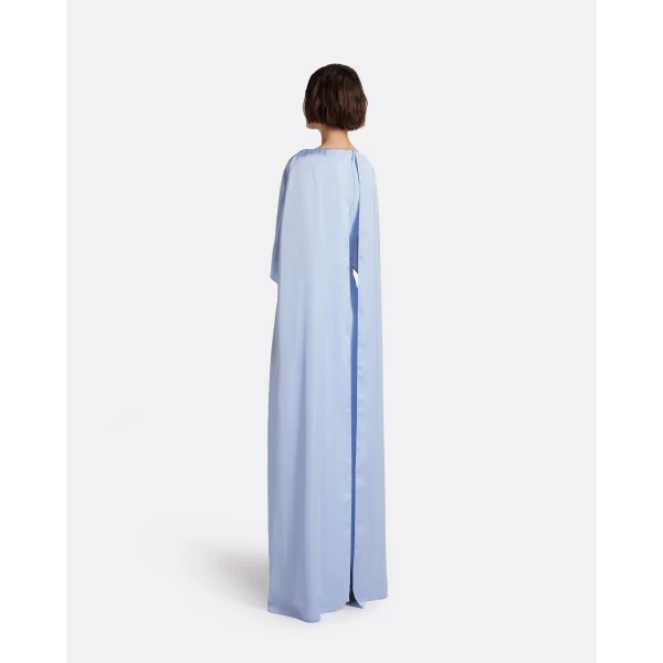 Safiyaa Mirabella Long Dress in Soft Sky - Dresses - Demi-Couture Evening Wear at Luxury Shoes 