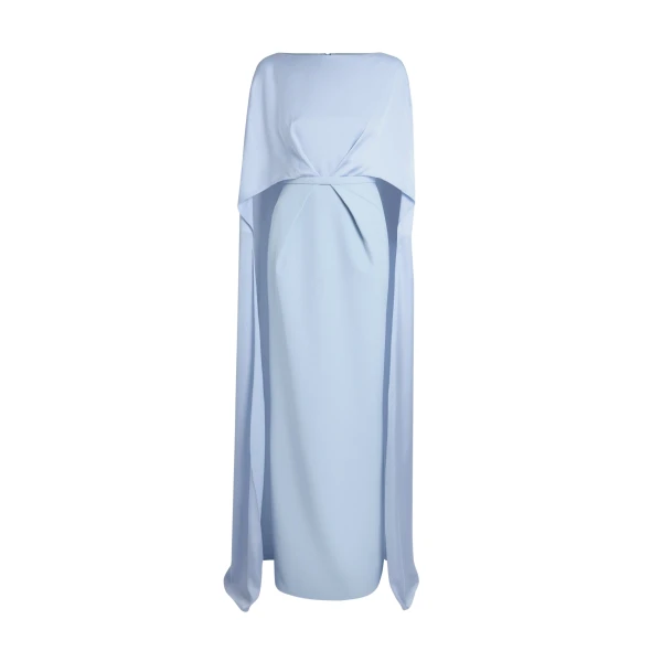 Safiyaa Mirabella Long Dress in Soft Sky - Dresses - Demi-Couture Evening Wear at Luxury Shoes 