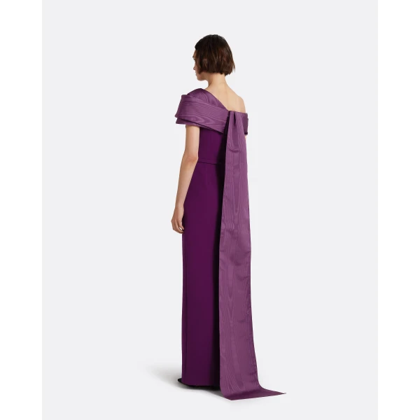 Safiyaa Phira Long Dress in Currant - Dresses - Demi-Couture Evening Wear at Luxury Shoes 