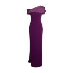 Safiyaa Phira Long Dress in Currant - Dresses - Demi-Couture Evening Wear at Luxury Shoes 