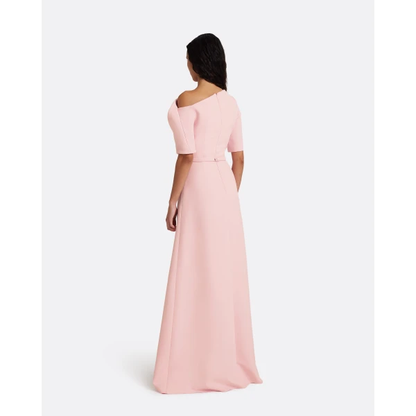 Safiyaa Stephanie Long Dress in Lychee - Dresses - Demi-Couture Evening Wear at Luxury Shoes 