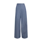 Safiyaa Touca Trouser in Blue blend - Pants - Demi-Couture Evening Wear at Luxury Shoes 