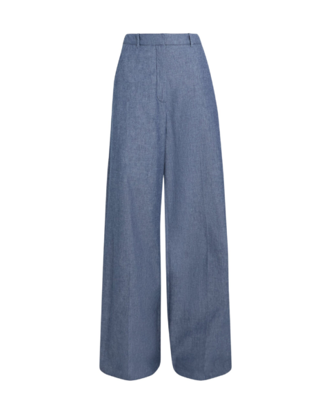 Safiyaa Touca Trouser in Blue blend - Pants - Demi-Couture Evening Wear at Luxury Shoes 