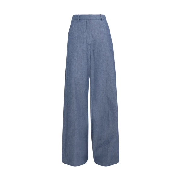 Safiyaa Touca Trouser in Blue blend - Pants - Demi-Couture Evening Wear at Luxury Shoes 