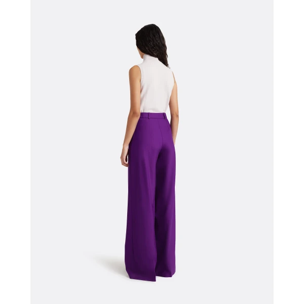 Safiyaa Touca Trouser in Currant - Pants - Demi-Couture Evening Wear at Luxury Shoes 