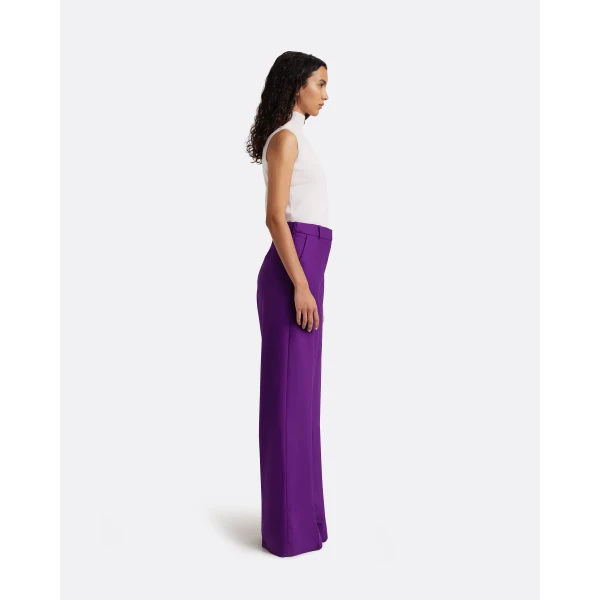 Safiyaa Touca Trouser in Currant - Pants - Demi-Couture Evening Wear at Luxury Shoes 