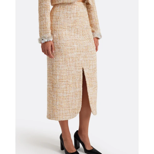 Safiyaa Virgina Skirt in Tweed - Skirts - Demi-Couture Evening Wear at Luxury Shoes 