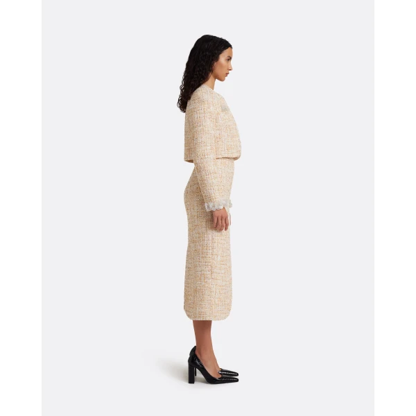 Safiyaa Virgina Skirt in Tweed - Skirts - Demi-Couture Evening Wear at Luxury Shoes 
