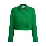Safiyaa Yui Jacket in Blade Green - Jackets - Demi-Couture Evening Wear at Luxury Shoes 
