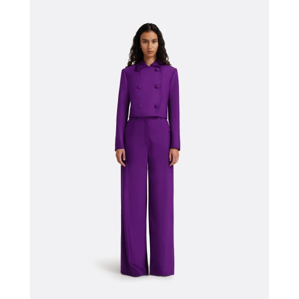 Safiyaa Yui Jacket in Currant - Jackets - Demi-Couture Evening Wear at Luxury Shoes 