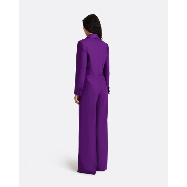 Safiyaa Yui Jacket in Currant - Jackets - Demi-Couture Evening Wear at Luxury Shoes 