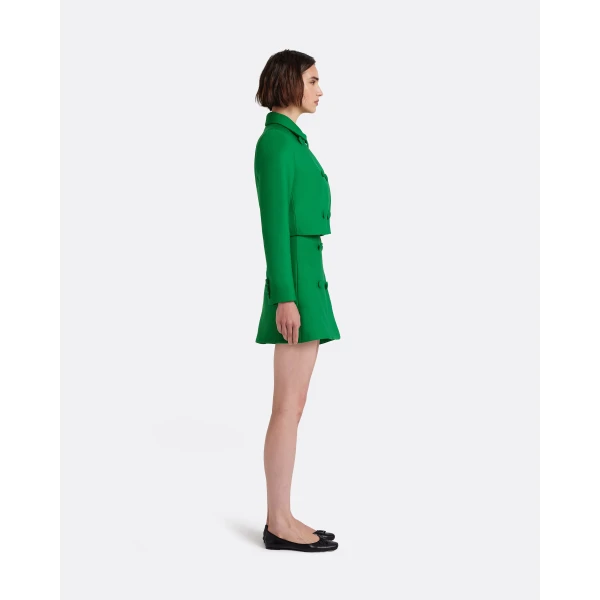 Safiyaa Yuki Skirt in Blade Green - Skirts - Demi-Couture Evening Wear at Luxury Shoes 