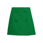 Safiyaa Yuki Skirt in Blade Green - Skirts - Demi-Couture Evening Wear at Luxury Shoes 