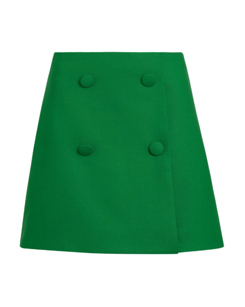 Safiyaa Yuki Skirt in Blade Green - Skirts - Demi-Couture Evening Wear at Luxury Shoes 