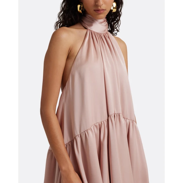 Safiyaa Zeila Mini Dress in Ballet Pink - Dresses - Demi-Couture Evening Wear at Luxury Shoes 