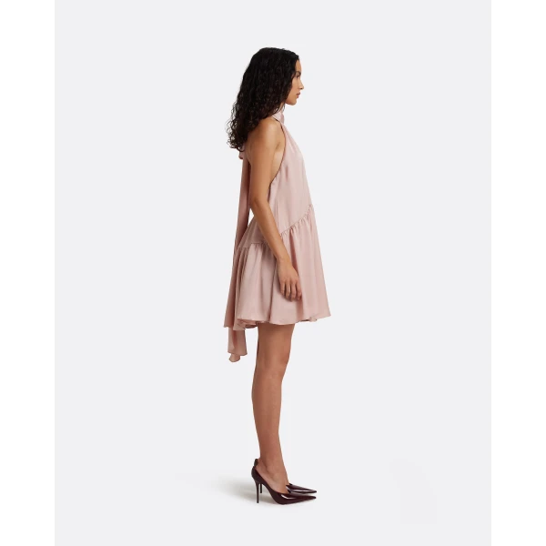 Safiyaa Zeila Mini Dress in Ballet Pink - Dresses - Demi-Couture Evening Wear at Luxury Shoes 
