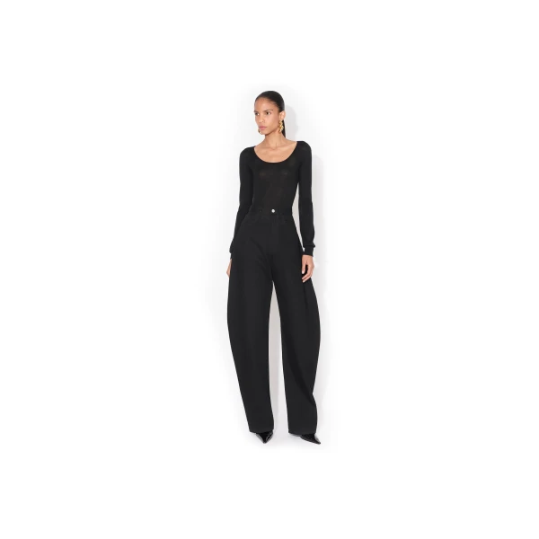 Alaïa Second Skin Cashmere Bodysuit - ALAÏA Tops - Laser Cut Luxury - Shop at Luxury Shoes 