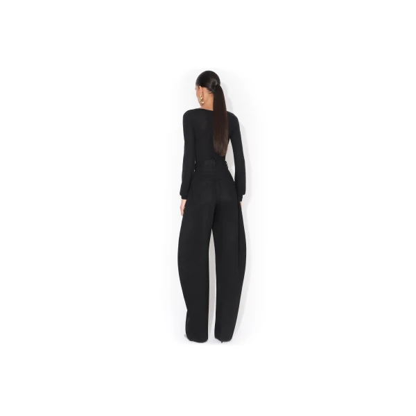 Alaïa Second Skin Cashmere Bodysuit - ALAÏA Tops - Laser Cut Luxury - Shop at Luxury Shoes 