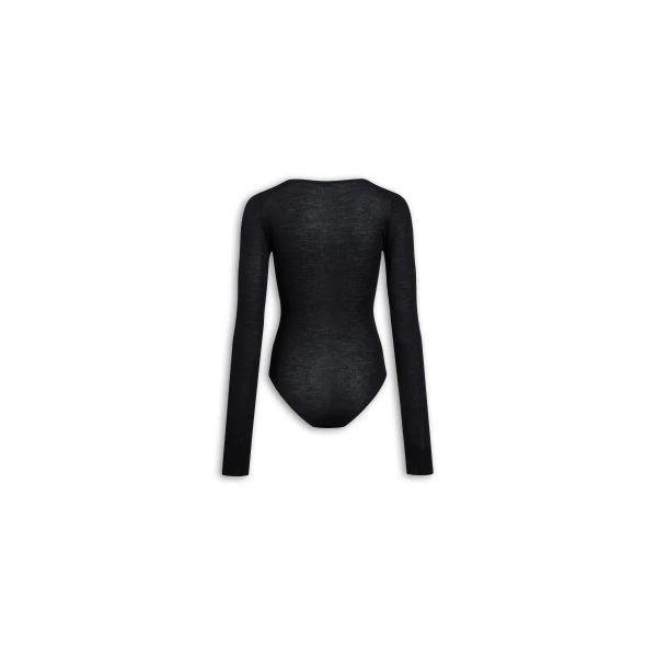 Alaïa Second Skin Cashmere Bodysuit - ALAÏA Tops - Laser Cut Luxury - Shop at Luxury Shoes 