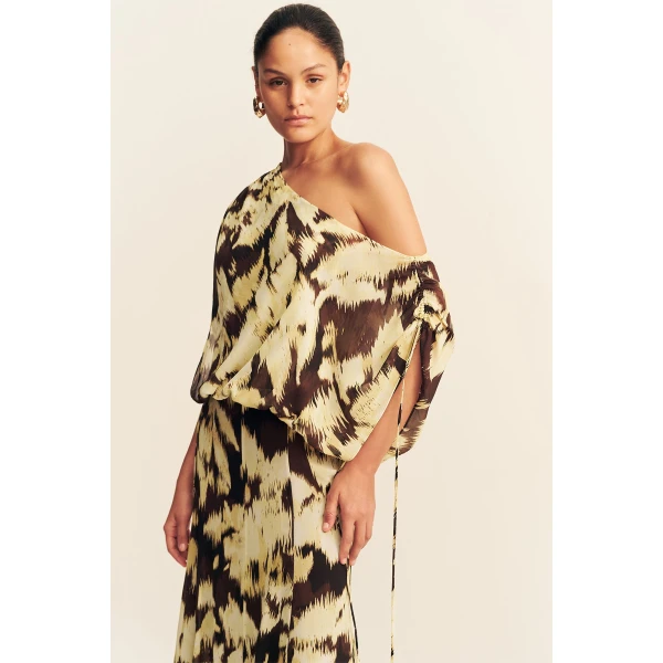 Shona Joy Benny Off Shoulder Blouson Maxi Dress - Dresses - Australian Luxury Eventwear at Luxury Shoes 
