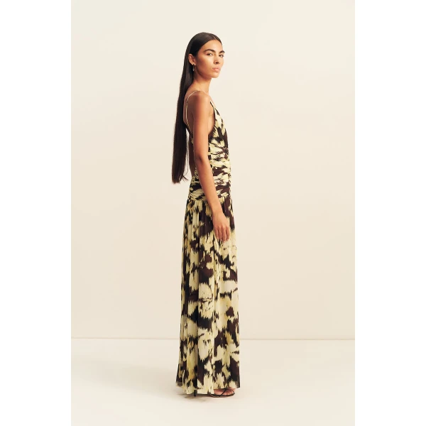 Shona Joy Benny Plunged Gathered Maxi Dress - Dresses - Australian Luxury Eventwear at Luxury Shoes 