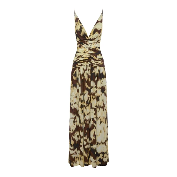 Shona Joy Benny Plunged Gathered Maxi Dress - Dresses - Australian Luxury Eventwear at Luxury Shoes 