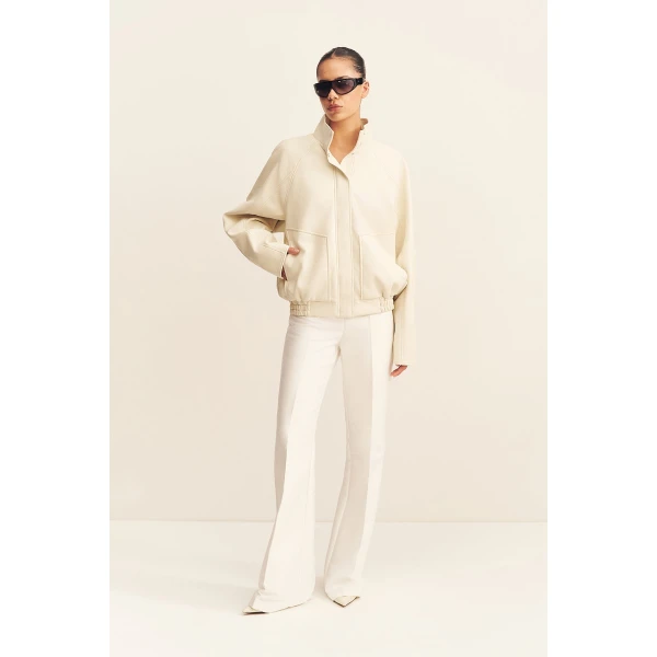 Shona Joy Blake Funnel Neck Faux Leather Jacket - Jackets - Australian Luxury Eventwear at Luxury Shoes 