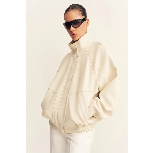 Shona Joy Blake Funnel Neck Faux Leather Jacket - Jackets - Australian Luxury Eventwear at Luxury Shoes 