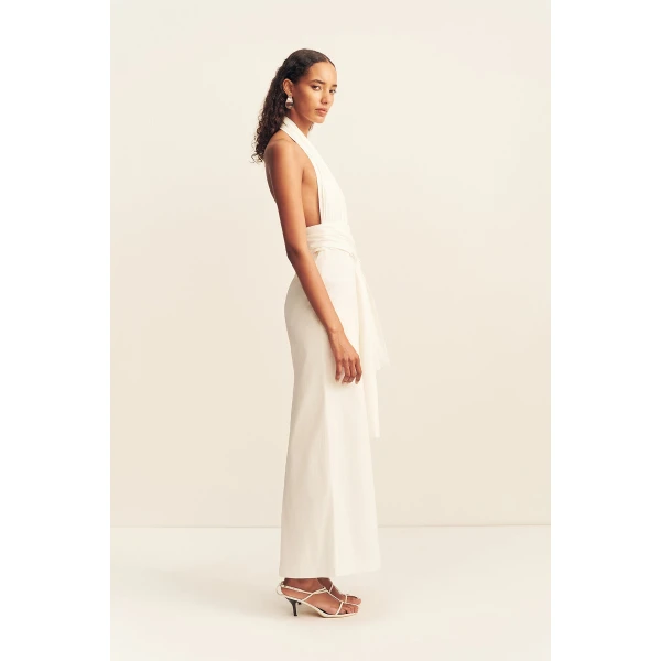 Shona Joy Campbell Halter Plunged Maxi Dress - Dresses - Australian Luxury Eventwear at Luxury Shoes 