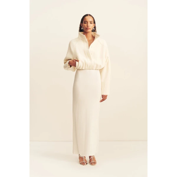 Shona Joy Crosby Wool Blend Cropped Bomber Jacket - Jackets - Australian Luxury Eventwear at Luxury Shoes 
