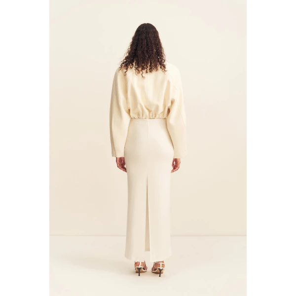 Shona Joy Crosby Wool Blend Cropped Bomber Jacket - Jackets - Australian Luxury Eventwear at Luxury Shoes 