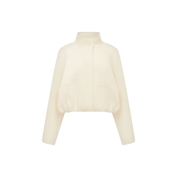Shona Joy Crosby Wool Blend Cropped Bomber Jacket - Jackets - Australian Luxury Eventwear at Luxury Shoes 
