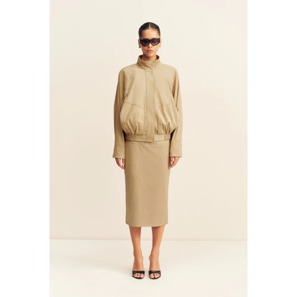 Shona Joy Ernest Faux Suede Bomber Jacket - Jackets - Australian Luxury Eventwear at Luxury Shoes 