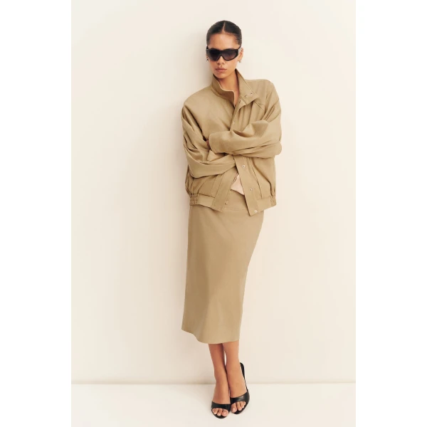 Shona Joy Ernest Faux Suede Bomber Jacket - Jackets - Australian Luxury Eventwear at Luxury Shoes 