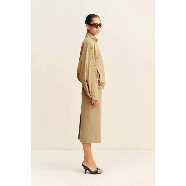 Shona Joy Ernest Faux Suede Bomber Jacket - Jackets - Australian Luxury Eventwear at Luxury Shoes 