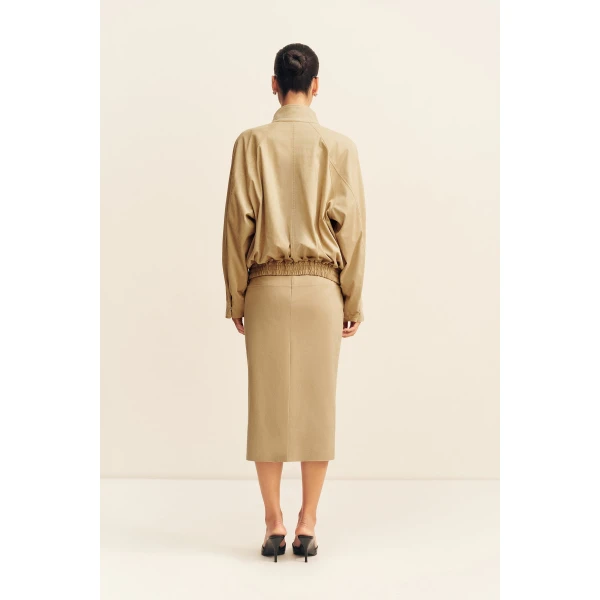 Shona Joy Ernest Faux Suede Bomber Jacket - Jackets - Australian Luxury Eventwear at Luxury Shoes 