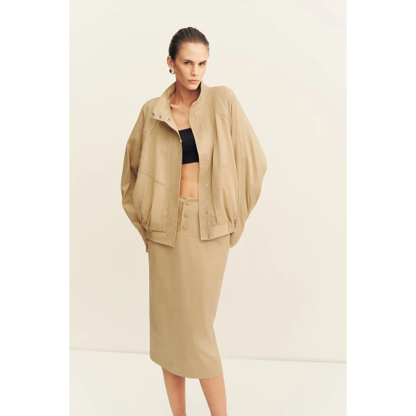Shona Joy Ernest Faux Suede Midi Skirt - Skirts - Australian Luxury Eventwear at Luxury Shoes 