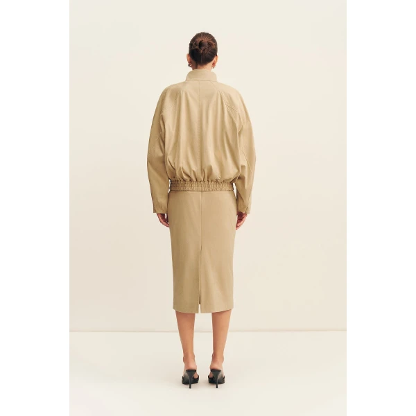 Shona Joy Ernest Faux Suede Midi Skirt - Skirts - Australian Luxury Eventwear at Luxury Shoes 