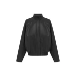 Shona Joy Kennedy Funnel Neck Faux Leather Jacket - Jackets - Australian Luxury Eventwear at Luxury Shoes 