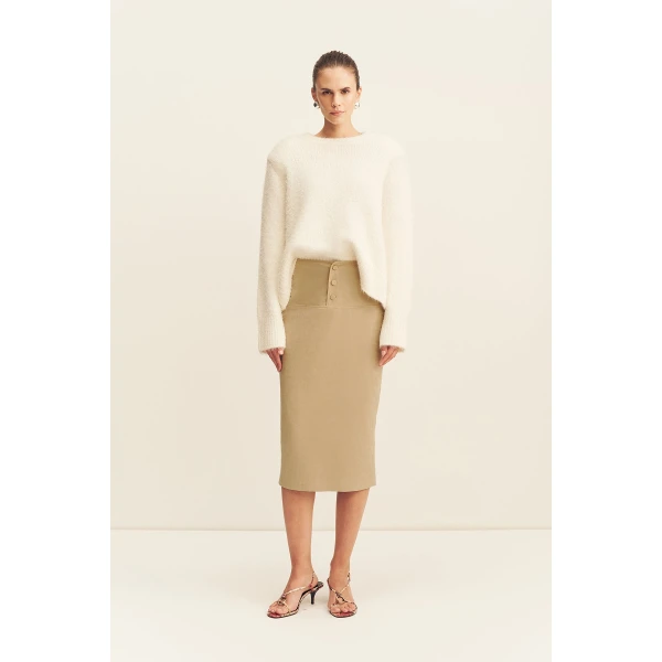 Shona Joy Korine Boucle Knit with Shoulder Pad - Knitwear - Australian Luxury Eventwear at Luxury Shoes 